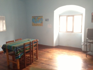 A classroom from school